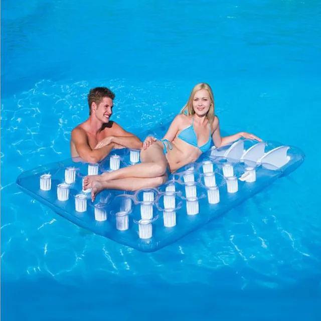 36 Hole Two Person Inflatable Floating Row Bed Beach Mat 36 Hole Two Person Inflatable Floating Row Bed Beach Mat With Pillow Bestway