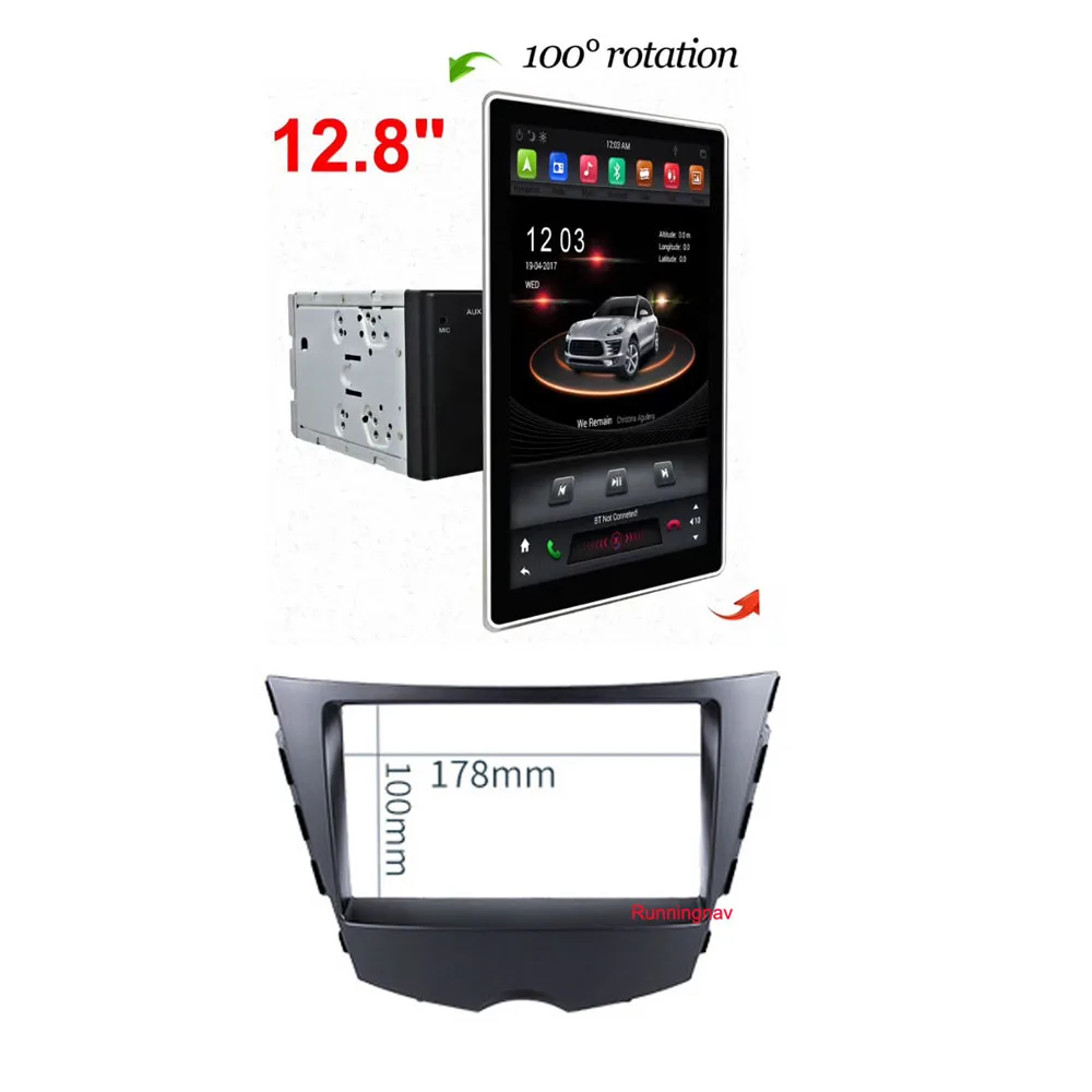 

12.8" PX6 Tesla Type Android 8.1 GPS 2 Din car dvd player for Hyundai VELOSTER 2011 - 2014 car radio