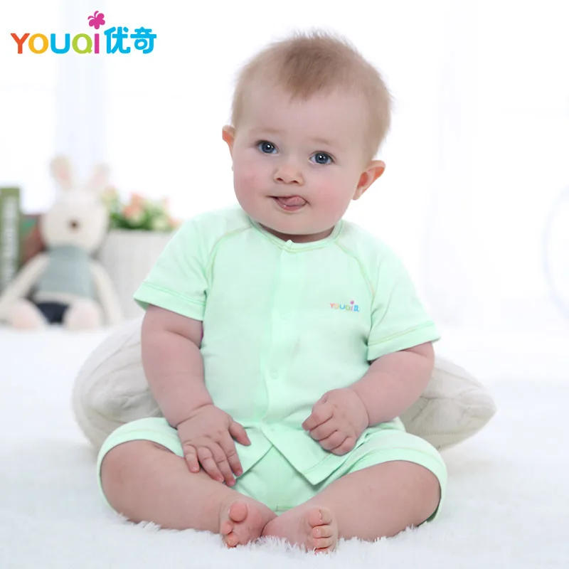 YOUQI Baby Boys Clothes Cute Baby Girls Summer Vest Clothing Set Cotton