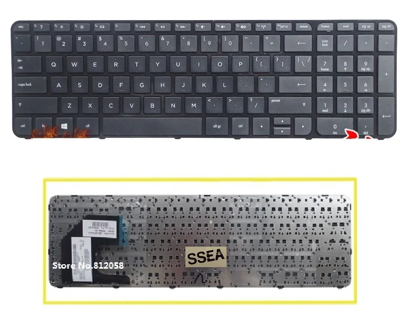 SSEA Brand New US Keyboard for HP Pavilion Sleekbook Ultrabook 15 15 B