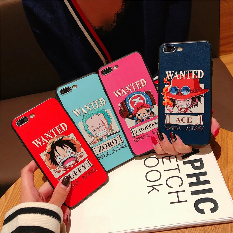 漫画ワンピースケース Iphone 6 6s 7 プラスカバーソフト Tpu シリコーンルフィ電話ケース Iphone 7 8 プラス X Xr Xs 最大 Coque Aliexpress Cellphones Telecommunications