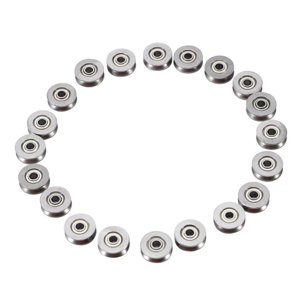 20pcs Lot V623ZZ 623VV 3x12x4mm V Groove Carbon Steel Deep Groove Ball