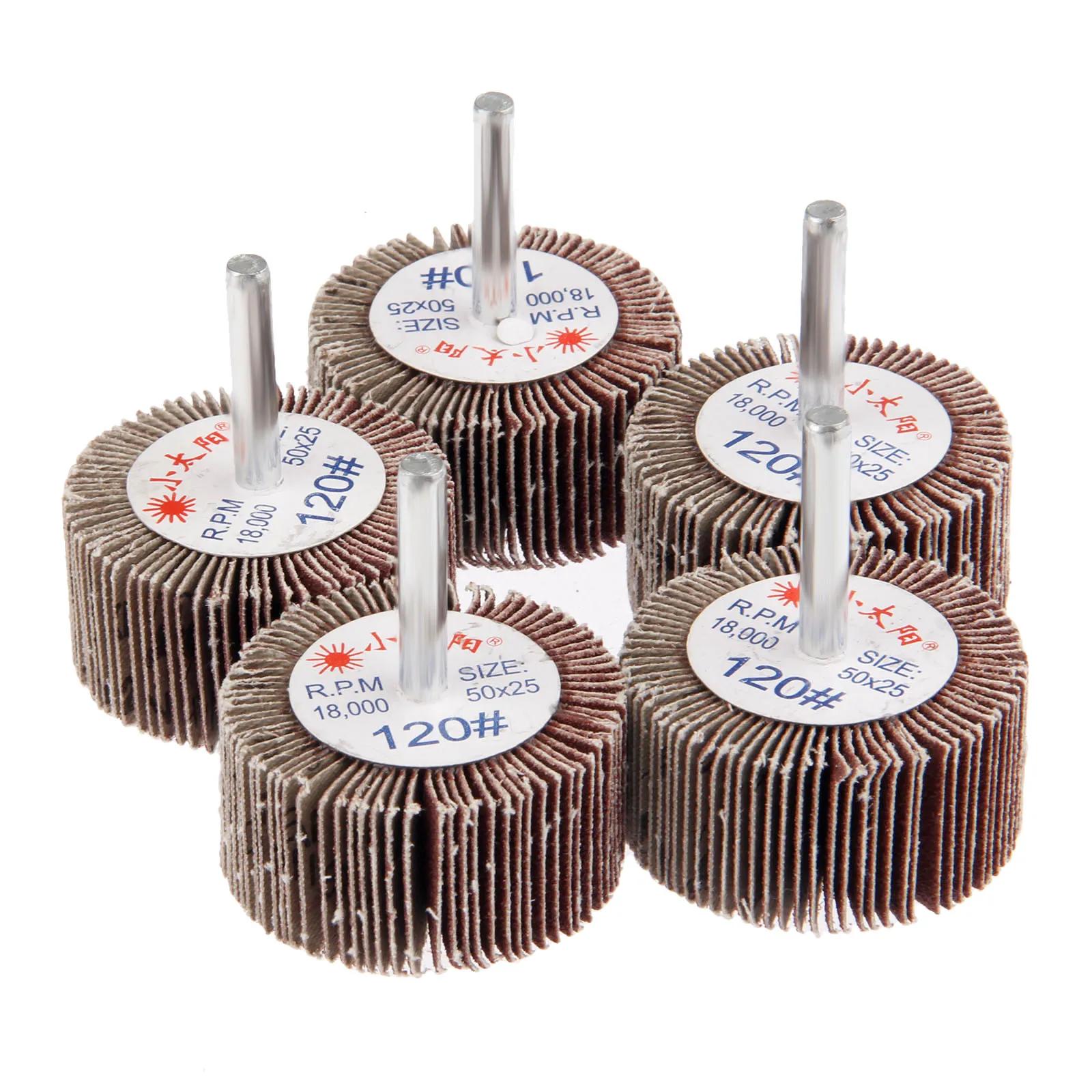 DRELD 5Pcs Dremel Accessories Grinding Buffing Sandpaper Flap Wheel