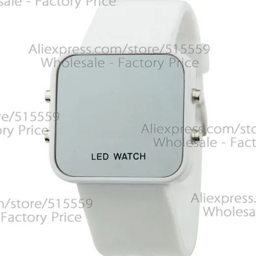 Hot Sell Sports Watch White Mirror Digtal LED Watches Lovers' Watches