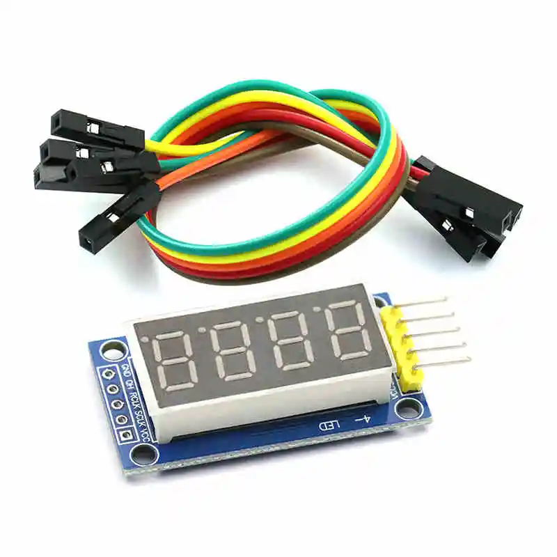 

4-digit digital tube module LED display module 4-digit serial 595 driver Send DuPont line