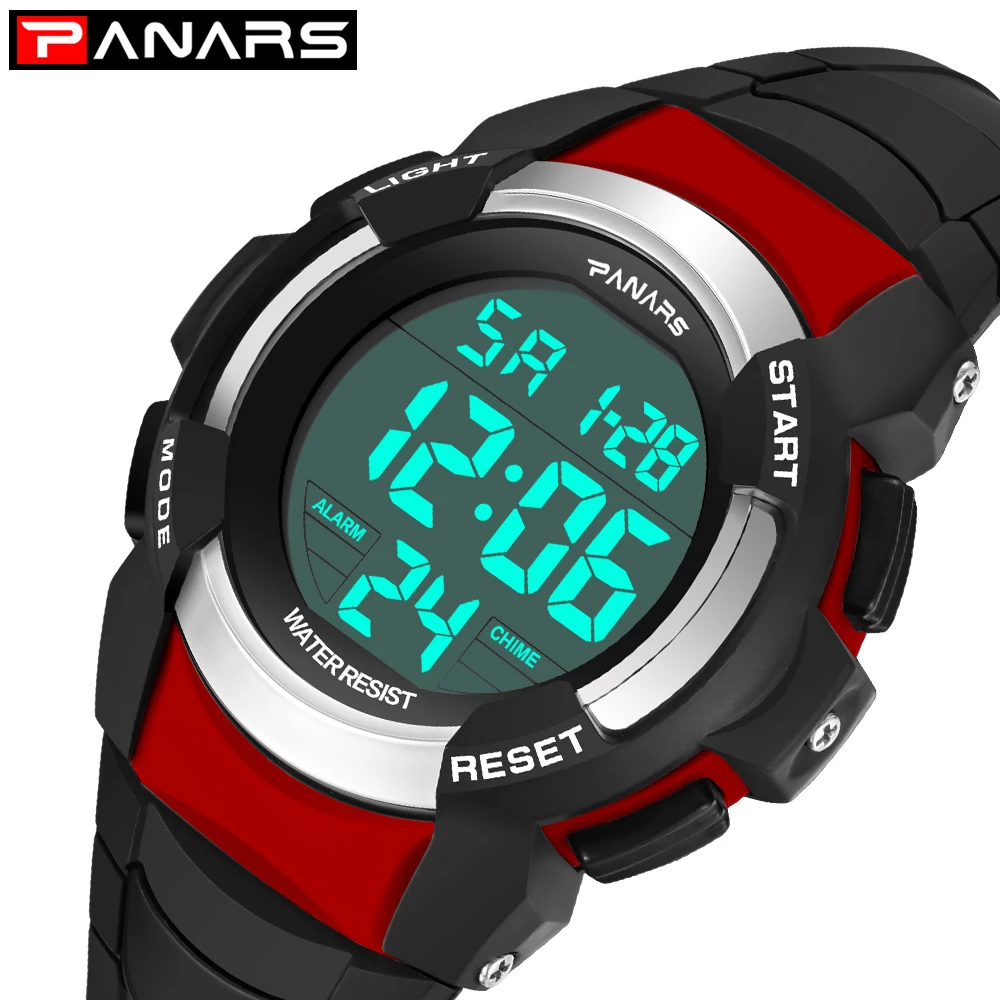 PANARS Swim Diver Digital Watch Men Chronograph Military Mens Watches