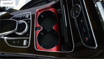 

Lapetus Accessories For Mercedes-Benz GLC X253 2016 2017 2018 2019 Central Control Middle Water Cup Holder Panel Cover Kit Trim