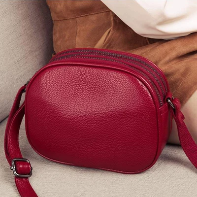 Сумки через плечо из натуральной кожи для женщин, роскошные сумки, модные женские сумки для покупок, сумка-мессенджер на плечо, женская сумочка для вечеринок - Цвет: red