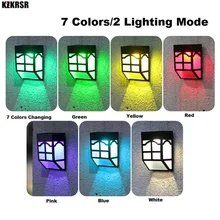6 шт./лот мини подвесная солнечная батарея 7 цветов сменная наружная Водонепроницаемая Ip65 садовая Солнечная настенная лампа тропинка крыльцо лампа