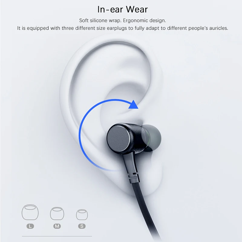 Bluetooth наушники AWEI G30BL с шейным ободом магнитные спортивные стереонаушники