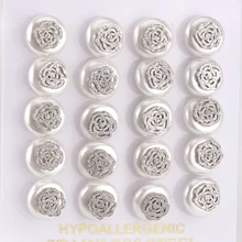 Роскошные новые милые серьги-гвоздики с кристаллами в виде цветка, серьги с искусственным жемчугом