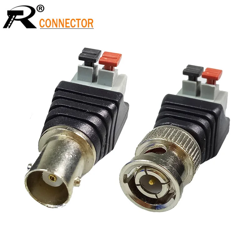 10pcs/lot BNC AV Balun Terminal Camera CCTV BNC Male / Female UTP Video Balun Connector Press