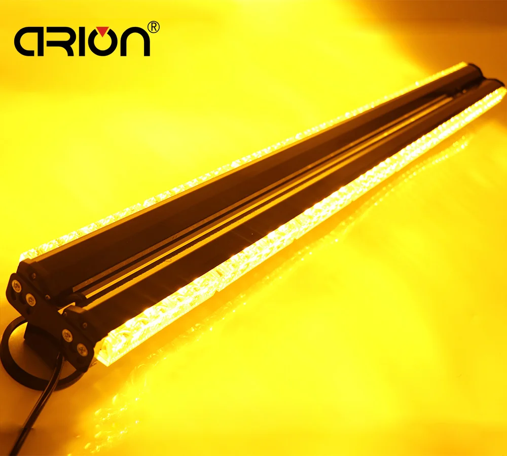 

High Power 47" 288W 96 LED Amber Yellow Emergency Lighting Traffic Advisor Work Flash Strobe Light Bar Warning Flash Lamp Lights