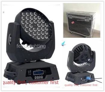 

2pcs+flight case 36X10w RGBW 4IN1 Moving Head Lyre Wash Light Stage DJ Lighting Equipment Bar Party Show Disco Wedding Lights
