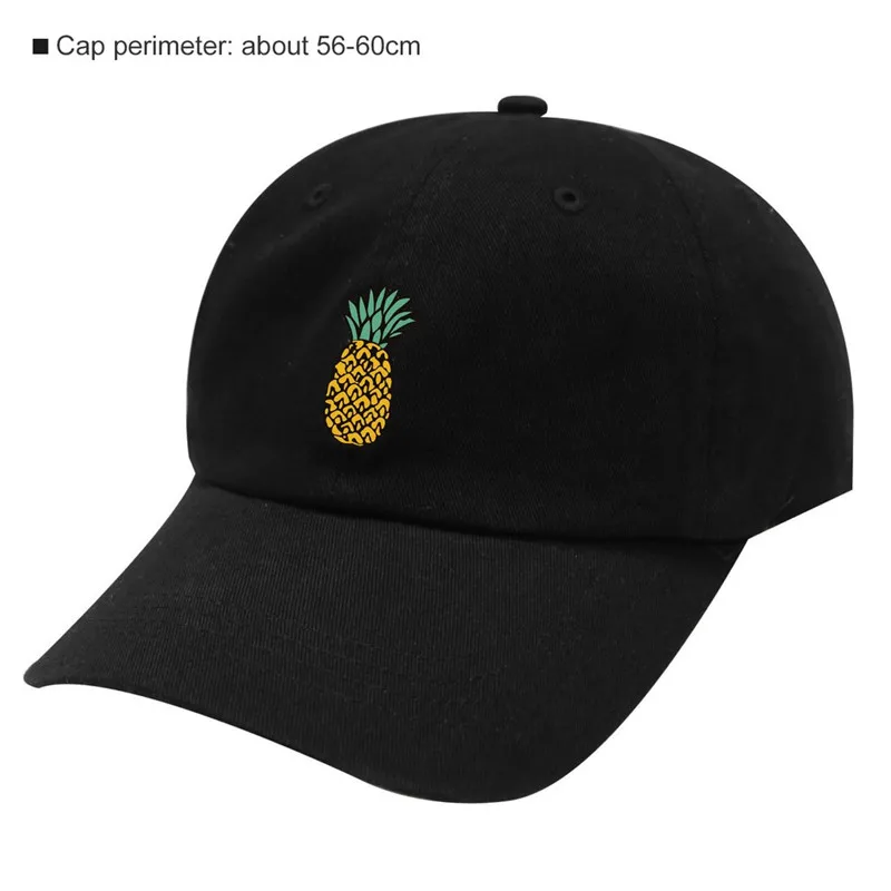 

Spring Women's Cap Snapback 3D Pineapple Pattern Printed hat Men's Summer Baseball Caps Hip Hop hats For Girls Casquette Homme