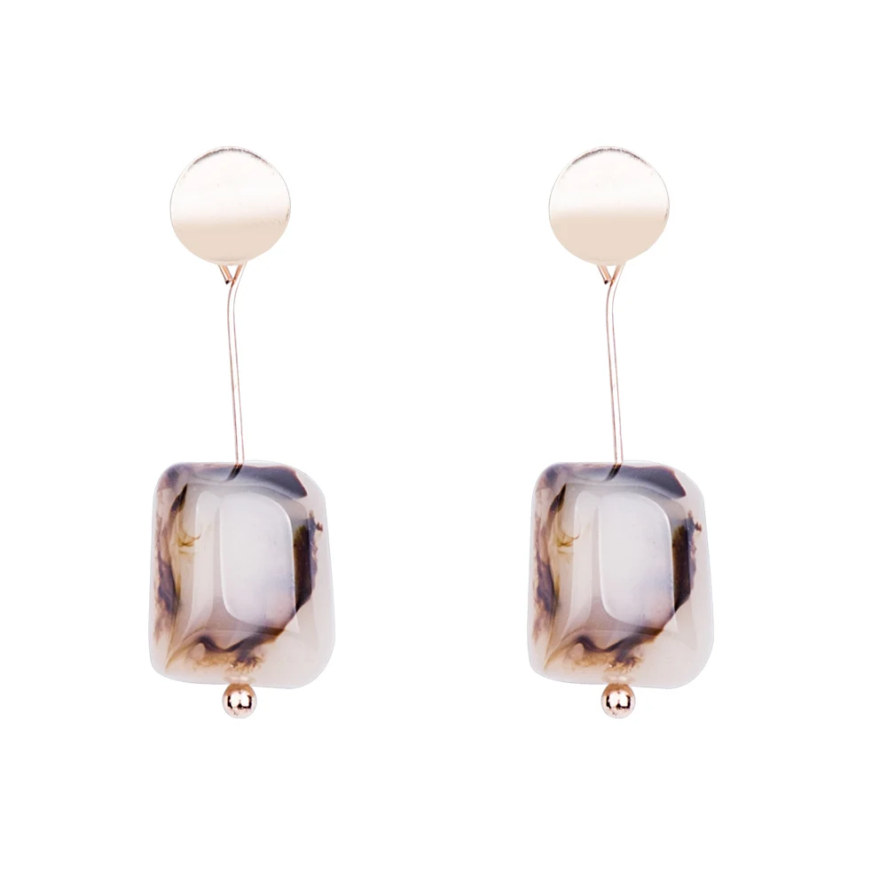 

GuanLong Fashion Trendy Gold Hanging Acrylic Drop Earrings for drop shipping wholesale 3 colors