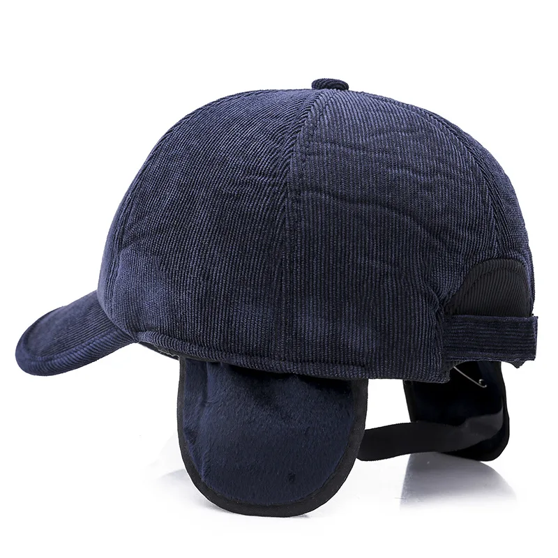 SQTEIO зимняя Новинка унисекс бейсболка Мужская gorra hombre Уличная Повседневная Вельветовая Толстая теплая зимне наушники шапка