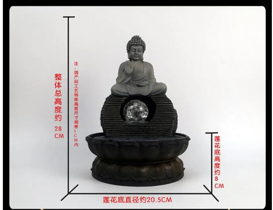 Юго Восточной Азии статуя Будды Фонтан гостиная увлажнитель рабочего стола фэн шуй Lucky украшения дома