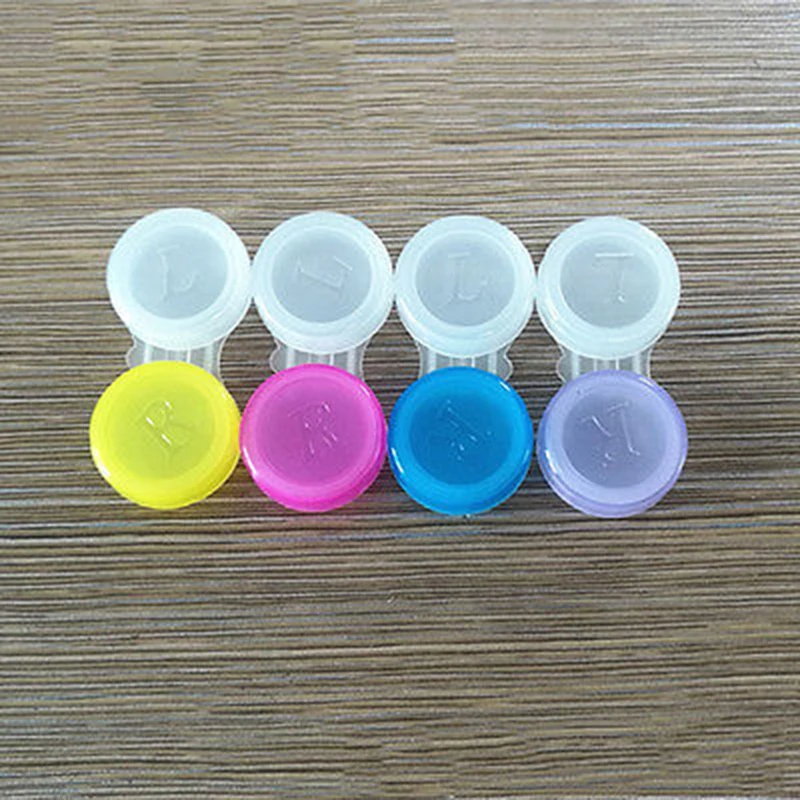 5X Mini Plastic Contact Lens Cases Portable Travel Contact Lens Soaking