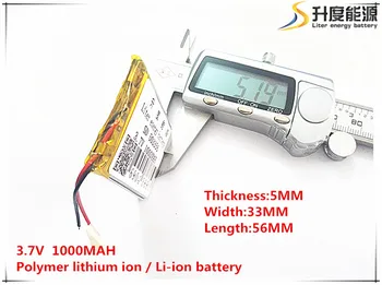 

10pcs [SD] 3.7V,1000mAH,[503356] Polymer lithium ion / Li-ion battery for TOY,POWER BANK,GPS,mp3,mp4,cell phone,speaker