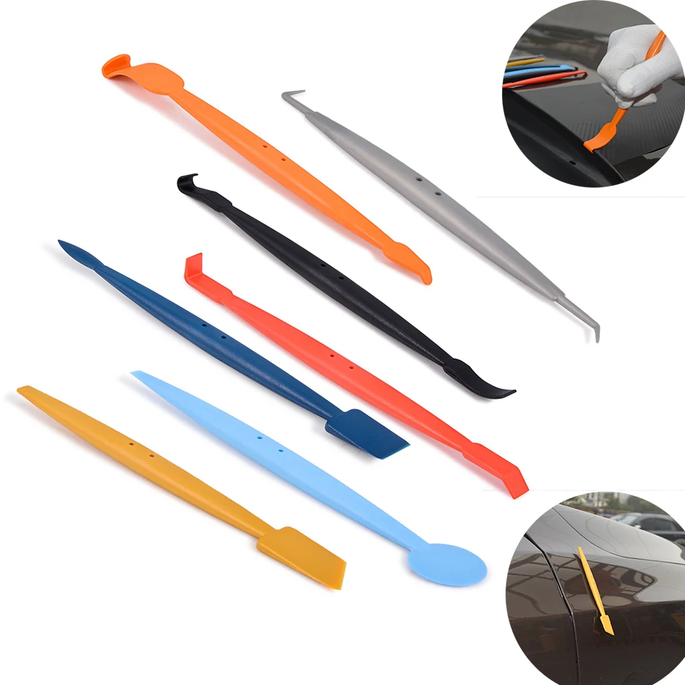 

EHDIS 7Pcs Car Wrap Magnetic Scraper Set Auto Vehicle Sticker Vinyl Foil Film Edge Corner Wrapping Magnet Squeegee Tint Tools