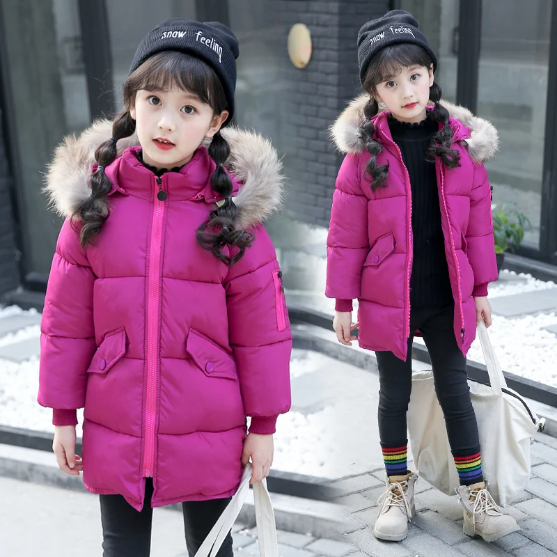 Fashion Cotton Girls Jacket 2017 Winter Jacket For Girls Coat Kids Warm Fur Hooded Outerwear Coat Children Jacket Girls Clothes цена Fashion Cotton Girls Jacket 2017 Winter Jacket For Girls Coat Kids Warm Fur Hooded Outerwear Coat Children Jacket Girls Clothes цены онлайн