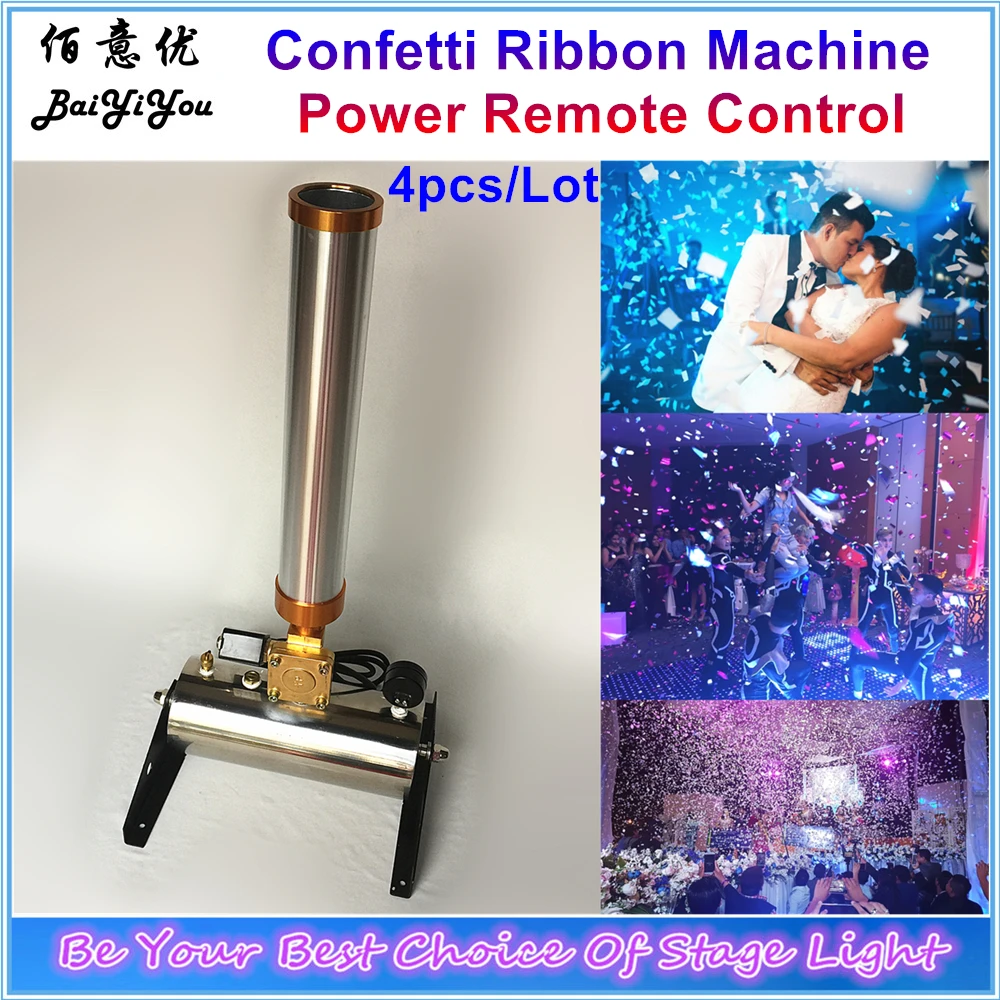 4x 150W Power Remote Control Confetti Cannon Machine Wedding Confetti