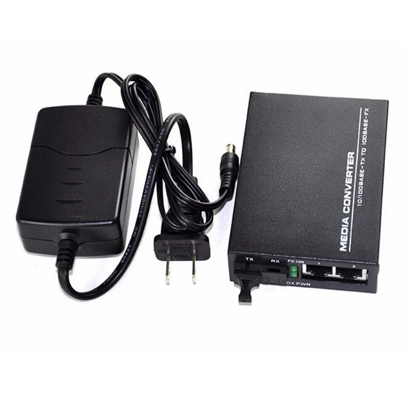1 пара одномодовый волоконно оптический медиаконвертер 10/100 м порт и 2 RJ45 Netlink