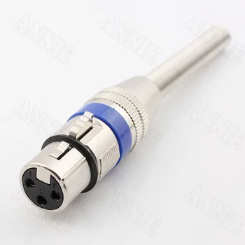 

10pcs/lot Long Tail Spring Antiflexed KTV XLR Female Microphone Socket 3 Pin Connector