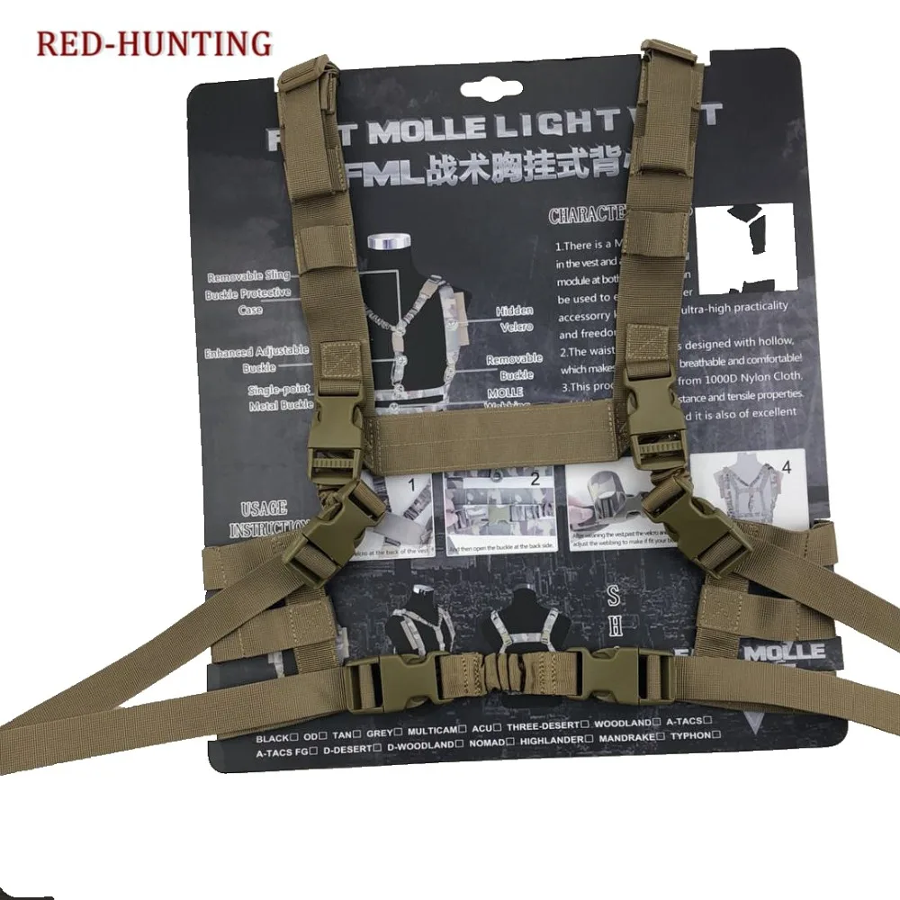  New Military Airsoft Combat MOLLE System Low Profile Chest Rig Easy-carrying Outdoor Hunting Gun Sl