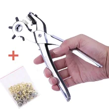 Leather Holes Punch Pliers Tool Heavy Duty Revolving Belt Hand Pliers Eyelet New