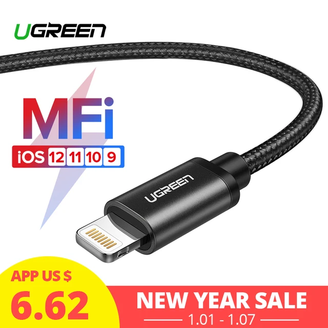 Special Offers Ugreen MFi USB Cable for iPhone Xs Max 7 Plus 2.4A Fast Charging Lightning Cable for iPhone 6 USB Data Cable Phone Charger Cable Special Offers Ugreen MFi USB Cable for iPhone Xs Max 7 Plus 2.4A Fast Charging Lightning Cable for iPhone 6 USB Data Cable Phone Charger Cable