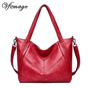 

Vfemage Knitting Handbags Women Bags Large Capacity Female Casual Tote Bag Ladies Retro Crossbody Messenger Bag Hobos Sac a Main