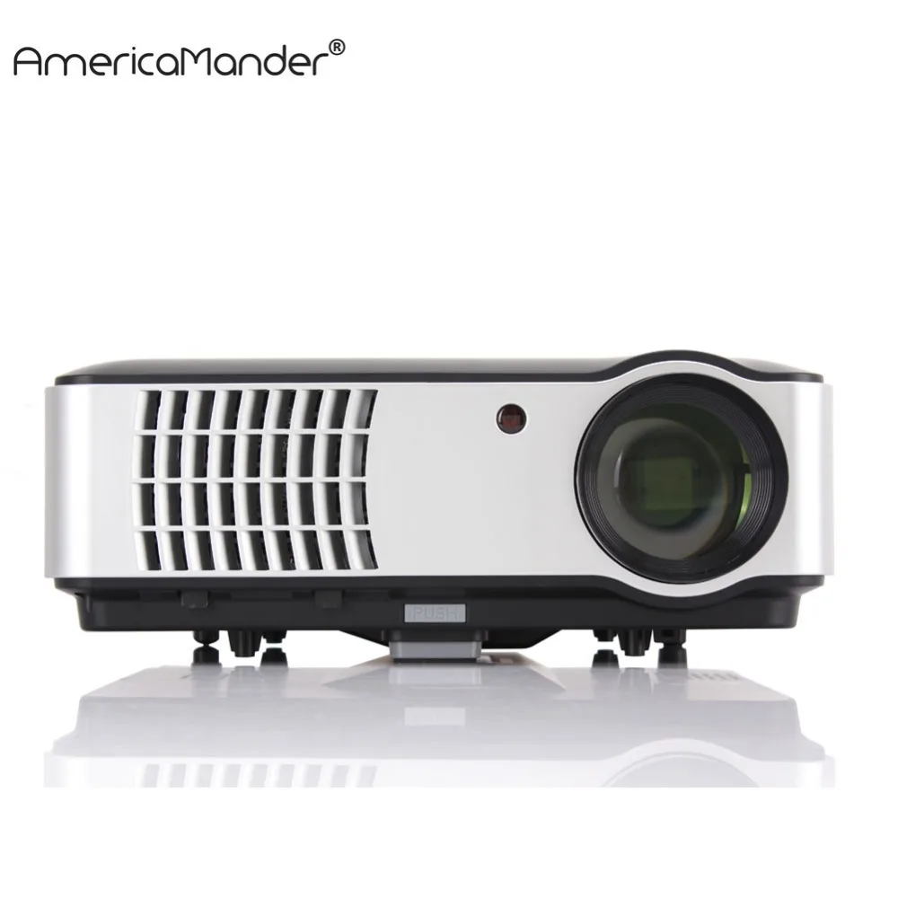 300 дюймов Система Android Full HD 1080 P 3000 люмен 1280*800 Видео HDMI USB LED Домашний Кинотеатр 3D