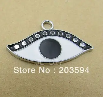 

clearance sale !!!! S1304 Wholesale eye alloy enamel charms 100pcs/lots 15x23mm