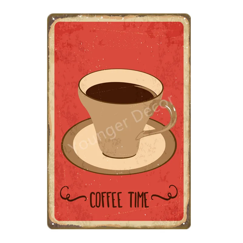 Devil бренд кофе плакат кофе делает все возможное металлические вывески Кофейня настенная табличка для Кафе Декор винтажная тарелка YD056 - Цвет: YD1268D