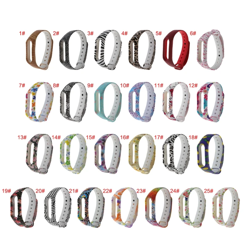 

Newest Colorful Replacement Silicone Wrist Strap Watch Band For Xiaomi MI Band 2