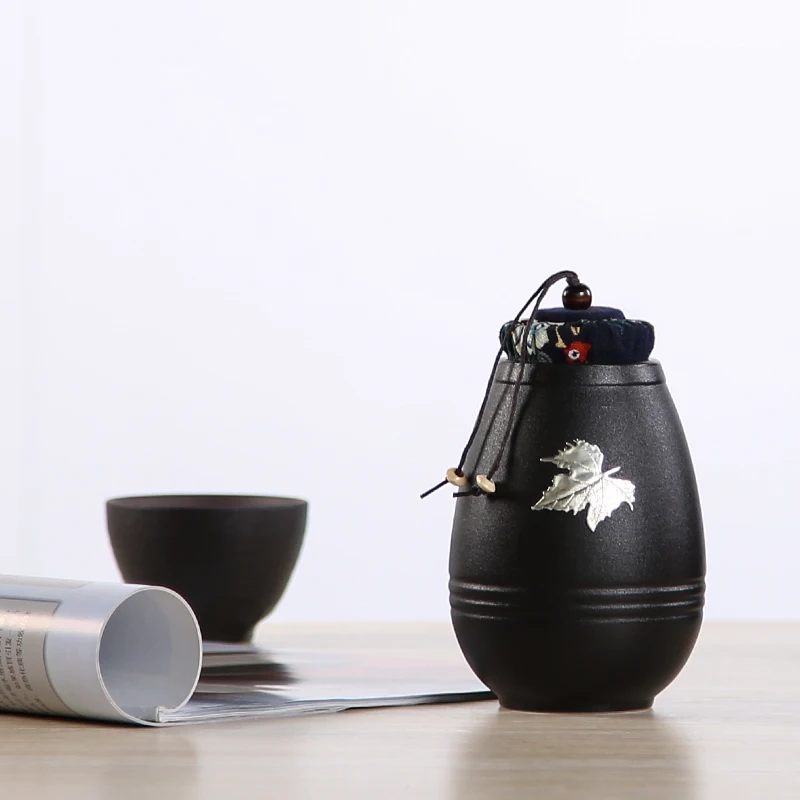 Black Zen Boutique инкрустированные оловянными кленовыми листьями крупная керамика
