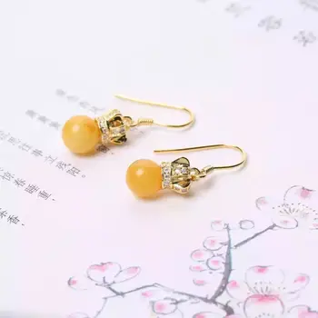 

Multicolored jewelry earrings simple and elegant natural beeswax wholesale one generation
