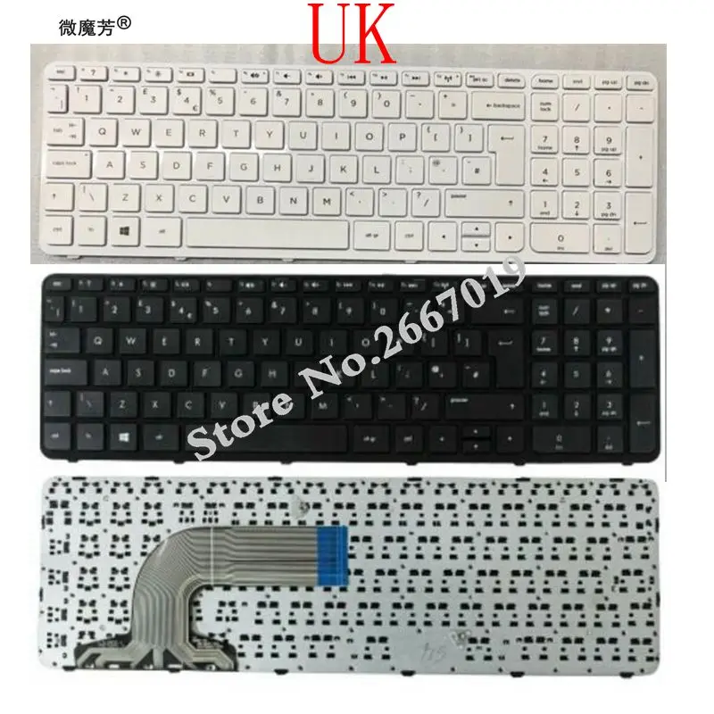 Английская клавиатура для hp Pavilion 15-e 15-n 15-R 15-D 250 G3 255 G3 256 G3 черная/белая клавиатура для ноутбука