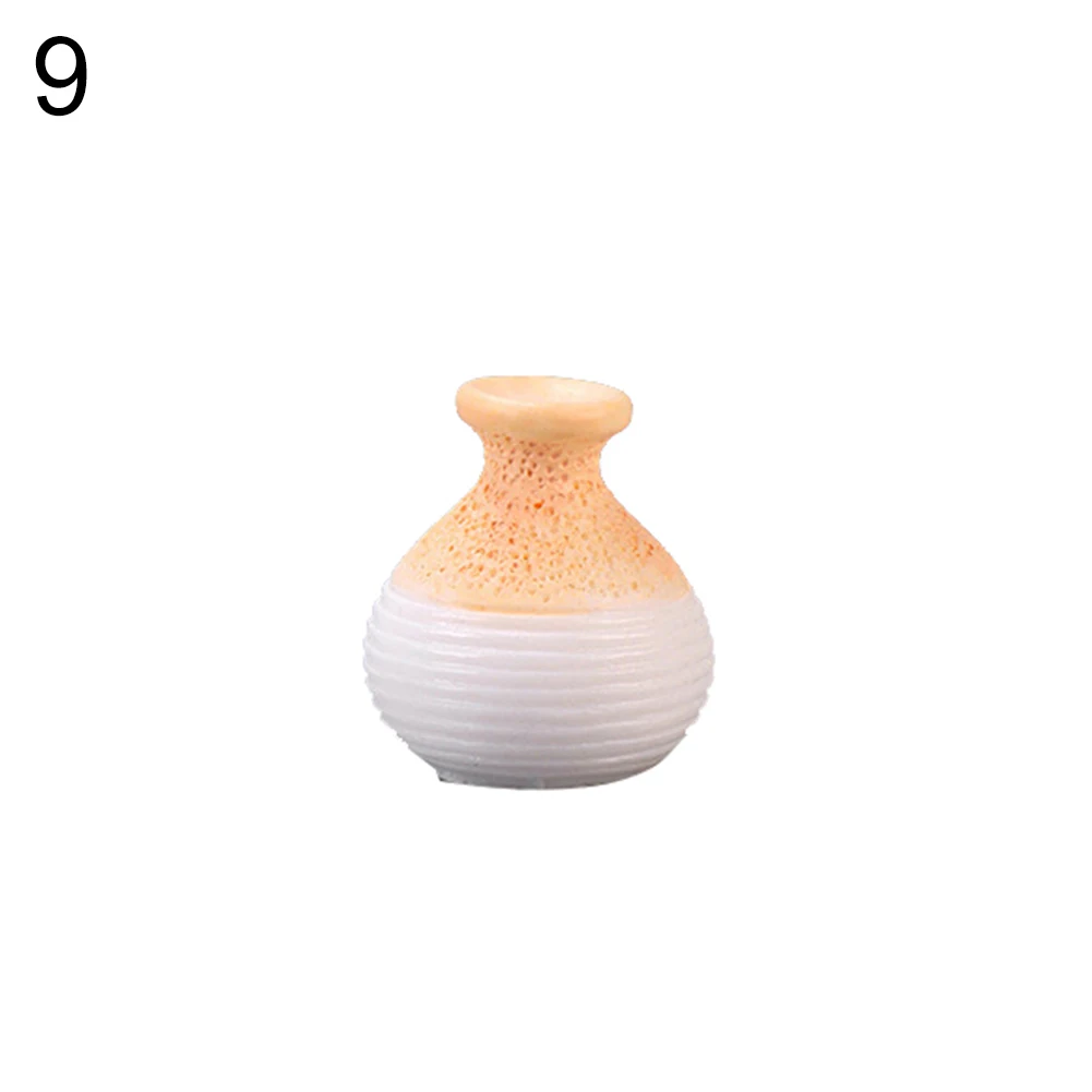 Ваза для цветов, керамические декоративные вазы для цветов, Керамическая Мини-ваза, мебель, миниатюрная мебель, настольные вазы, Современный домашний декор - Цвет: 9