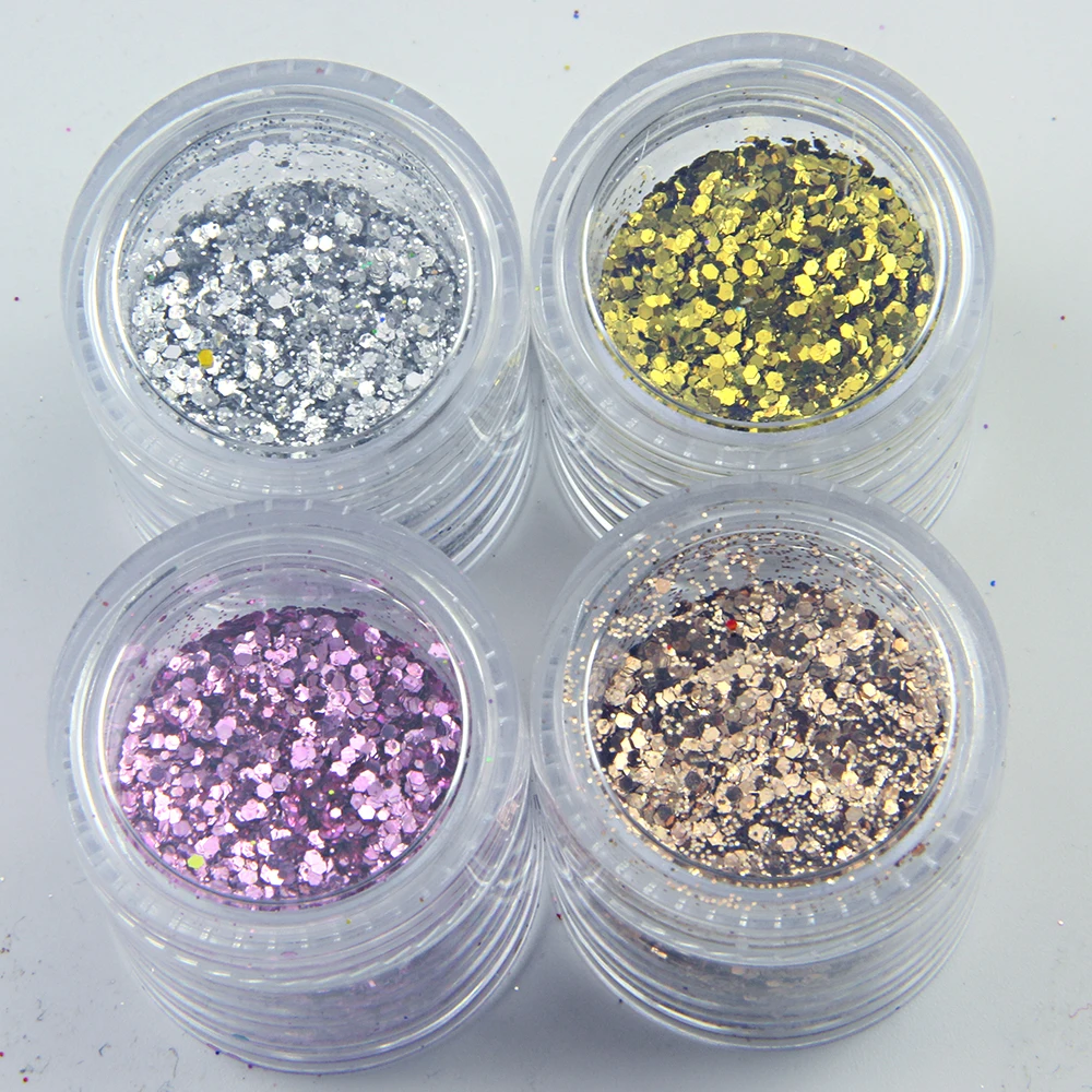 6670Y New arrival cosmetic eye glitter bulk acrylic nail powder colors