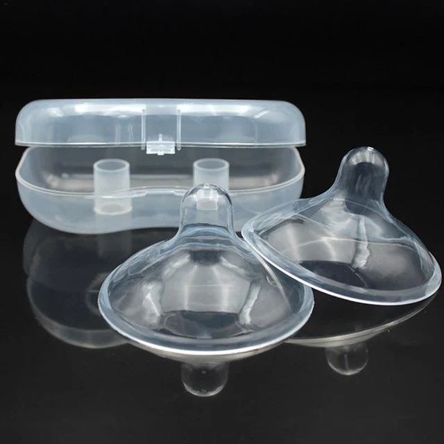 2Pcs Silicone Nipple Protectors Feeding Mothers Nipple Shields Protection Cover  Breastfeeding With Clear Carrying Case - AliExpress