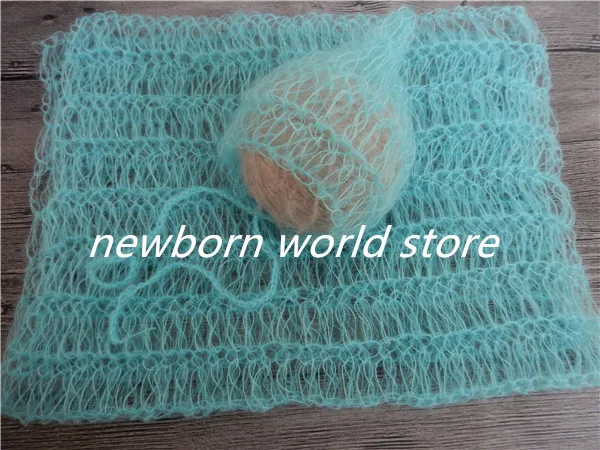 

newborn photography props hat, Mohair hat and wrap