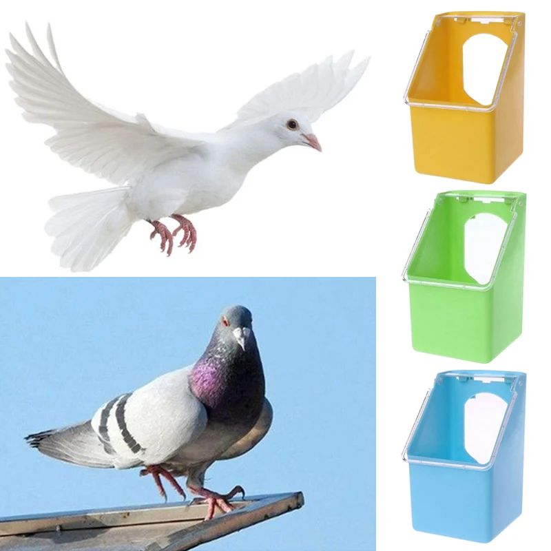 Practical Bird Feeder Anti Splash Feeding Bowl Box Splash Proof Cage Parrot Pigeon Budgie Drink Water Feeding Equipment Plastic