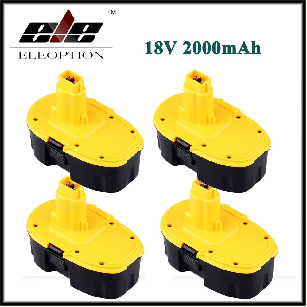 

New 4pcs 18V 2000mAh Ni-CD Replacement Power Tool Battery for Dewalt DW995 DW9096 DC527 DC390 DC9096 DE9039 DE9095 DE9096 DW9095