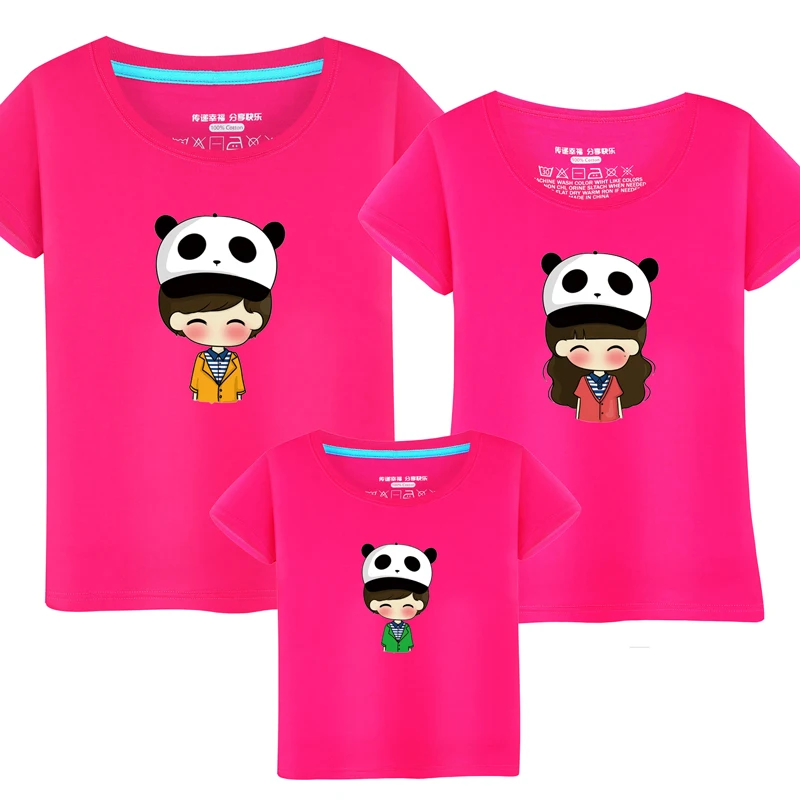 ZSIIBO/Одежда для мамы и дочери, папы Семейные Комплекты Одежда для мальчиков летняя футболка с короткими рукавами для девочек, детская рубашка, топы - Цвет: MHong