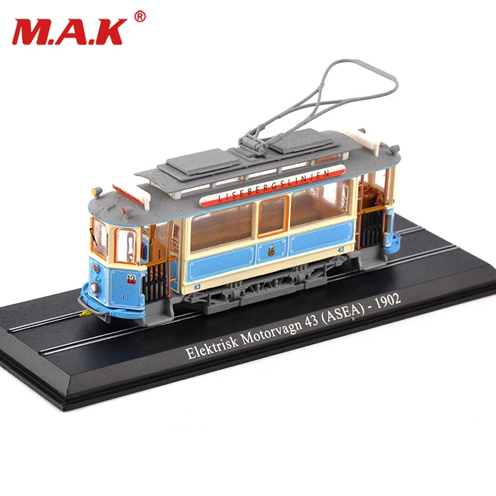 

Cheap Kids Toy Tram 1/87 Elektrisk Motorvagn 43 ASEA 1902 Tram Atlas Vehicle Blue Model