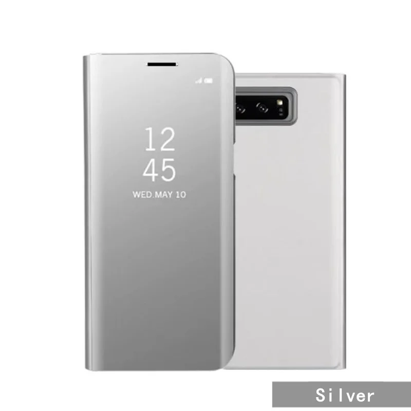 Прозрачный зеркальный умный чехол для samsung S10 PLUS S9 J6/J4 NOTE8 A6 J7 PRO J5 J3 S7 EDGE A9 кожаный флип-чехол с подставкой