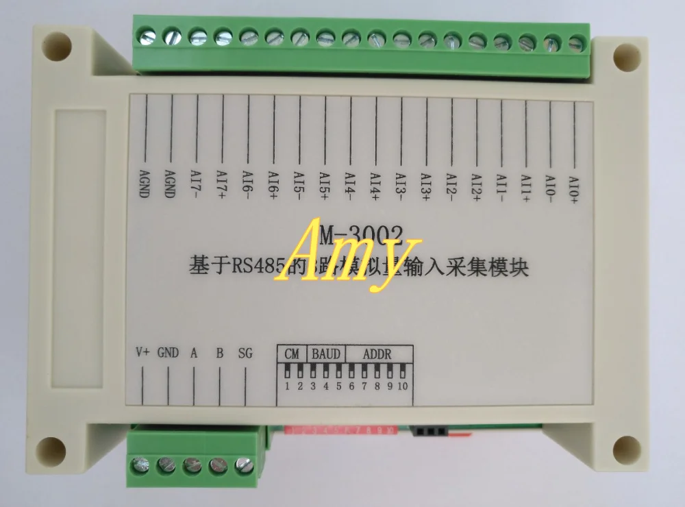 Manufacturer's genuine RS485 voltage and current acquisition module 8 16 bit analog 4~20mA -0~10V input Manufacturer's genuine RS485 voltage and current acquisition module 8 16 bit analog 4~20mA -0~10V input